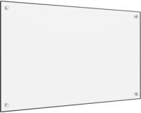 vidaXL K&uuml;chenr&uuml;ckwand Milchwei&szlig; 80x50 cm Hartglas