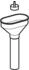 Geberit Trichter oval in PP ohne Rand weiss H: 27 cm 152378111