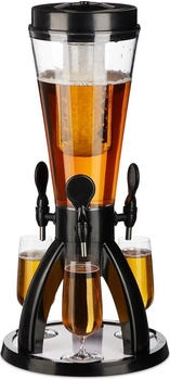 Relaxdays 4 l Biersäule mit 3 Zapfhähnen