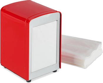 Relaxdays Serviettenringe + Serviettenhalter, Serviettenspender (1 x)