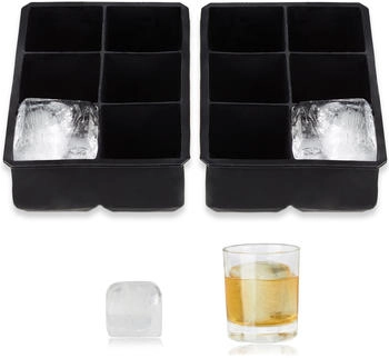 Relaxdays 2x Silikon-Eiswürfelform, Eisherstellung, Schwarz Relaxdays 2x Silikon-Eiswürfelform, Eisherstellung, Schwarz