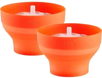 Lékué Mini Microwave PopCorn 2er Set, Fun Kitchen, Rot