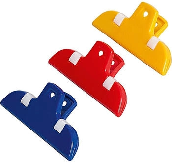 Westmark Beutel-Verschluss-Clips, Lebensmittelverpackung, Blau, Rot, Gelb