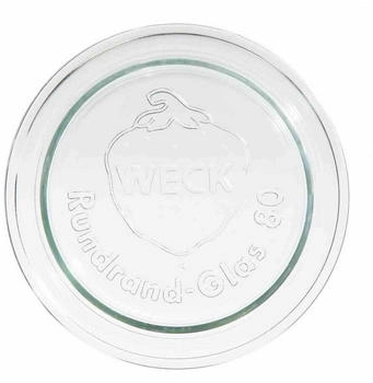 Weck Glasdeckel Rundrand Einkochwelt, Ø 80 mm, 1 Stück, Einmachgläser