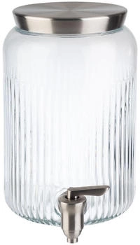 APS Getränkespender Glas, Getränkespender, Transparent, Silber