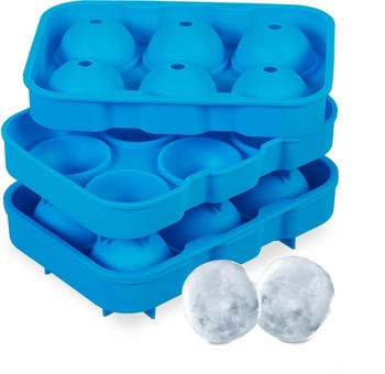 Relaxdays 2x Eiswürfelform, Eisherstellung, Blau Relaxdays 2x Eiswürfelform, Eisherstellung, Blau