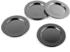 Echtwerk 6-teiliges Glasuntersetzer-Set aus Edelstahl, Getränke-Untersetzer, Black-Edition, Ø ca. 8 cm