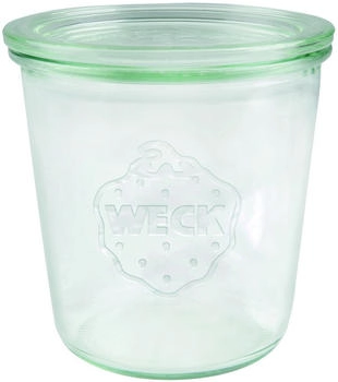 Weck Sturzglas 500 ml, Einmach Glas mit Deckel; zum Einkochen; 6 Stück