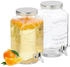 Relaxdays Saftbehälter Saftspender 3,5 l Zapfglas 2er Set