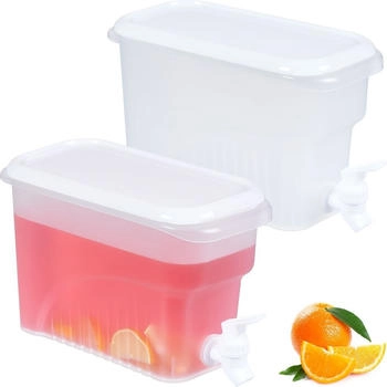 Relaxdays 2er Set Getr&auml;nkespender K&uuml;hlschrank 3 l