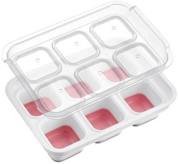 Westmark Eiswürfelbereiter Cube Herstellen von 6 großen Eiswürfeln, Transparent/Rot/Weiß - Kunststoff, BPA-frei Westmark Eiswürfelbereiter Cube Herstellen von 6 großen Eiswürfeln, Transparent/Rot/Weiß - Kunststoff, BPA-frei