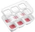 Westmark Eiswürfelbereiter Cube Herstellen von 6 großen Eiswürfeln, Transparent/Rot/Weiß - Kunststoff, BPA-frei