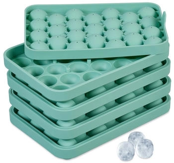 Relaxdays Eiswürfelform rund 4er Set Eisgießbehälter Kugel Eisgießform Silikon Eisbereiter Relaxdays Eiswürfelform rund 4er Set Eisgießbehälter Kugel Eisgießform Silikon Eisbereiter