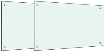 vidaXL Küchenrückwand 2 Stk. Weiß 70x40 cm 2 Stück Weiß,