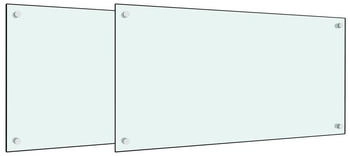 vidaXL K&uuml;chenr&uuml;ckwand 2 Stk. Wei&szlig; 80x60 cm 2 St&uuml;ck Wei&szlig;,