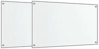 vidaXL K&uuml;chenr&uuml;ckw&auml;nde 2 Stk. Transparent 70x50 cm Hartglas