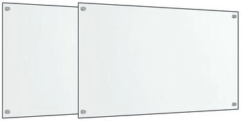 vidaXL K&uuml;chenr&uuml;ckwand 2 Stk. Transparent 70x50 cm 2 St&uuml;ck Transparent,