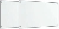 vidaXL K&uuml;chenr&uuml;ckw&auml;nde 2 Stk. Transparent 70x40 cm Hartglas