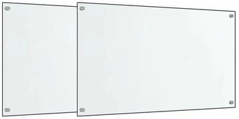 vidaXL K&uuml;chenr&uuml;ckwand 2 Stk. Transparent 70x40 cm 2 St&uuml;ck Transparent,