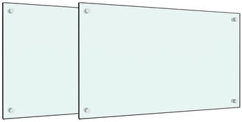 vidaXL K&uuml;chenr&uuml;ckwand 2 Stk. Wei&szlig; 70x50 cm 2 St&uuml;ck Wei&szlig;,