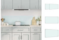 vidaXL K&uuml;chenr&uuml;ckw&auml;nde 2 Stk. Wei&szlig; 80x40 cm Hartglas