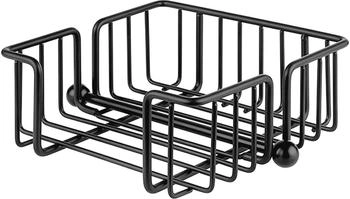 APS Serviettenhalter Urban 11770, Metall schwarz, f&uuml;r 50 Servietten, mit Beschwerer, 19 x 19 x 7,5cm