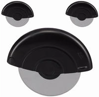 Relaxdays - 3 X Pizzaschneider Premium Edelstahl, Gastro, Wheel, Pizzamesser Rund,