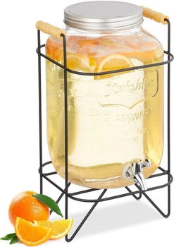 Relaxdays Getränkespender 8 l Glas
