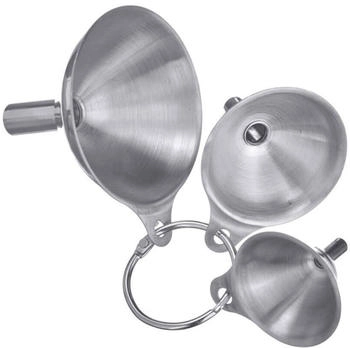 Westmark Trichter-Set, 3tlg., Ø 4,5 cm, 5,5 cm und 7,5 cm, Rostfreier Edelstahl, Mini, Silber, 51192270