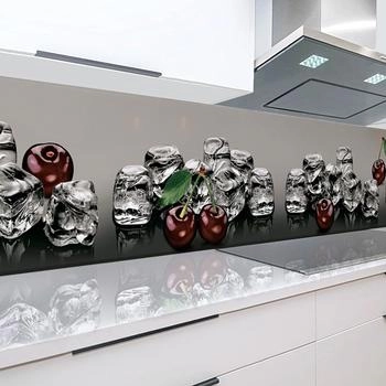 Rodnik Küchenrückwand Kirschtraum 60 x 300 cm, robuste ABS-Kunststoff Platte Monolith mit Direktdruck