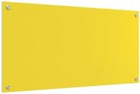 vidaXL K&uuml;chenr&uuml;ckwand Gelb 100 x 50 cm Geh&auml;rtetes Glas