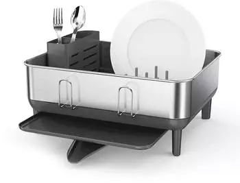 Simplehuman Compact Steel Frame Abtropfgestell grau/Edelstahl (KT1184DC)