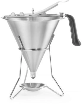 Hendi Fondant-Trichter Profi Line mit drei Düsen Edelstahl (551806)