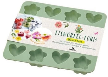moses. Verlag Eiswürfelform Blatt & Blüte, Silikonform für 16 Eiswürfel (87181)