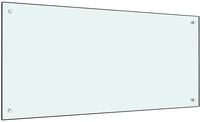 vidaXL K&uuml;chenr&uuml;ckwand Milchwei&szlig; 100x50 cm Hartglas