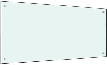 vidaXL Küchenrückwand Weiß 100x50cm Hartglas