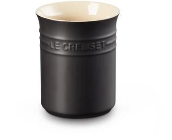 Le Creuset Topf für Kochkellen aus Steinzeug, 1,1 Liter, Schwarz Matt, 71501110000001