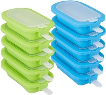 Relaxdays Eisform Eis am Stiel Formen Silikon Eisförmchen Wassereis Förmchen BPA-frei