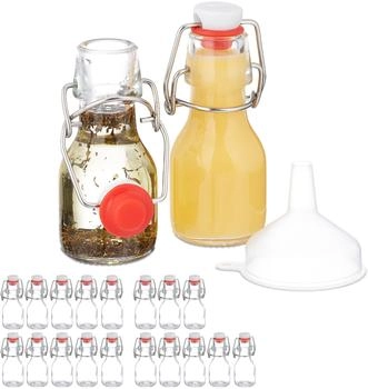 Relaxdays Kleine Flaschen mit Bügelverschluss Set