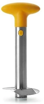 ibili Ananasschneider 9,7 cm aus Edelstahl/Kunststoff, Silber/orange, 9.7 x 9.7 x 25 cm