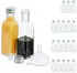 Relaxdays kleine Flaschen, 20er Set, 100 ml, Glasflaschen zum Befüllen, Schraubverschluss & Korken, transparent/silber