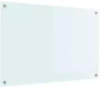 vidaXL K&uuml;chenr&uuml;ckwand Milch 90 x 60 cm Geh&auml;rtetes Glas