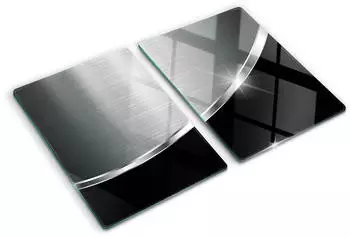 Tulup Herdabdeckplatte & Schneidebrett Glas 2-teilig 2x40x52cm Textur (010010520020000009125)