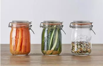 Kilner Clip Top Einmachglas, rund (1 Liter / 180 mm)