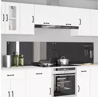 vidaXL K&uuml;chenr&uuml;ckwand 2 pcs Dunkelgrau 110 x 50 cm Geh&auml;rtetes Glas