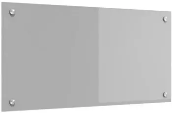 vidaXL K&uuml;chenr&uuml;ckwand Hellgrau 80 x 40 cm Geh&auml;rtetes Glas