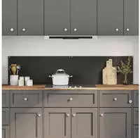 vidaXL K&uuml;chenr&uuml;ckwand 2 pcs Schwarz 90 x 40 cm Geh&auml;rtetes Glas