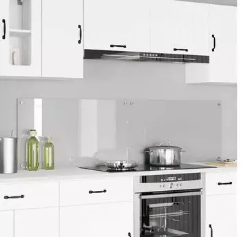 vidaXL K&uuml;chenr&uuml;ckwand 2 pcs Transparent 90 x 50 cm Geh&auml;rtetes Glas