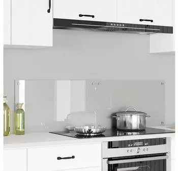 vidaXL K&uuml;chenr&uuml;ckwand 2 pcs Transparent 70 x 40 cm Geh&auml;rtetes Glas