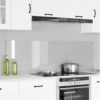 vidaXL K&uuml;chenr&uuml;ckwand 2 pcs Transparent 80 x 50 cm Geh&auml;rtetes Glas